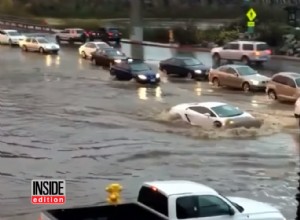 Watch a $200,000 Lamborghini Gallardo Supercar Drive Through Flood Waters