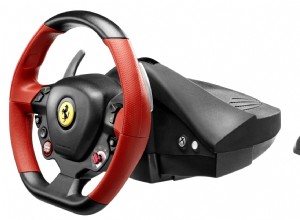 The Thrustmaster Ferrari 458 Spider Racing Wheel for Xbox Racing Games