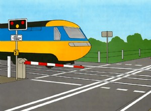 Crossing train tracks safely